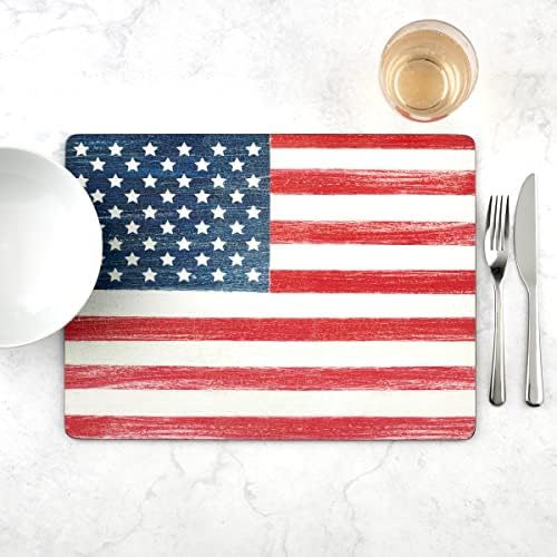 Pimpernel American Collection Collection Placemats | סט של 4 | מחצלות עמידות בחום | לוח מגובה פקק |